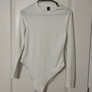 long sleeve white bodysuit